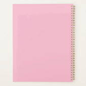 Roze en bruine monogram jaarplanner planner (Achterkant)
