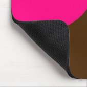 roze en bruine mousepad muismat (Hoek)