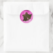 roze en bruine omhulsels ronde sticker (Tas)