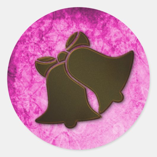 roze en bruine omhulsels ronde sticker (Voorkant)