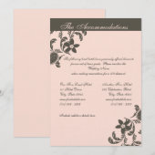 Roze en Bruine Paisley Bloemen Kaart (Voorkant / Achterkant)