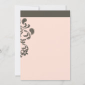 Roze en bruine Paisley Kaart (Achterkant)