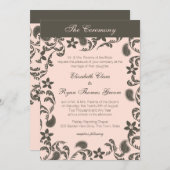 Roze en bruine Paisley Kaart (Voorkant / Achterkant)