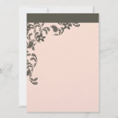 Roze en bruine Paisley Kaart (Achterkant)