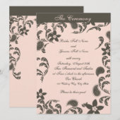 Roze en bruine Paisley Kaart (Voorkant / Achterkant)