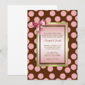 Roze en bruine pokadop Sjabloon Kaart (Voorkant / Achterkant)