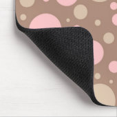 ~~Roze en bruine pokadots Muismat (Hoek)