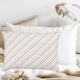 Roze en Bruine Polka Dot Accent Pillow Accent Kussen