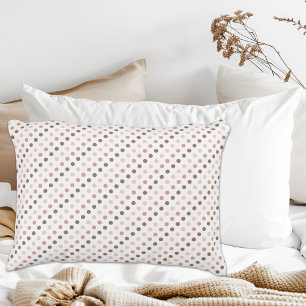 Roze en Bruine Polka Dot Accent Pillow Kussen
