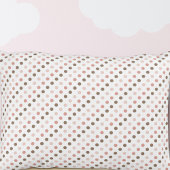 Roze en Bruine Polka Dot Accent Pillow Kussen