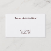 Roze en bruine Polka Dot Visitekaartje (Achterkant)