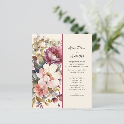 Roze en  bruine ponies Wedding (Staand voorkant)