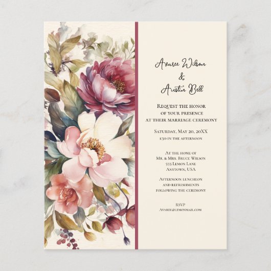 Roze en bruine ponies Wedding (Voorkant)