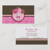 Roze en bruine Poppen : Visitekaartjes (Voorkant / Achterkant)