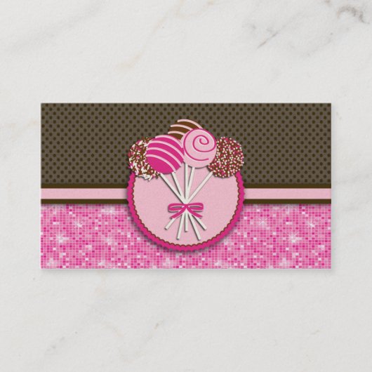 Roze en bruine Poppen : Visitekaartjes (Voorkant)