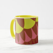 Roze en bruine schalen mok (Voorkant links)
