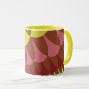 Roze en bruine schalen mok