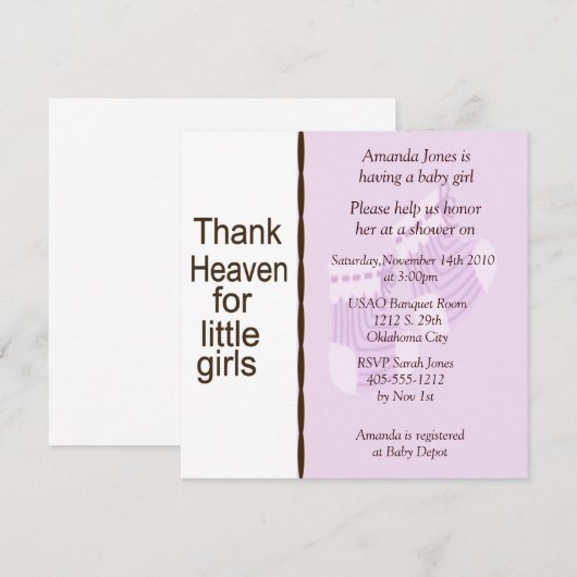 Roze en bruine-schokdempers kaart (Voorkant / Achterkant)