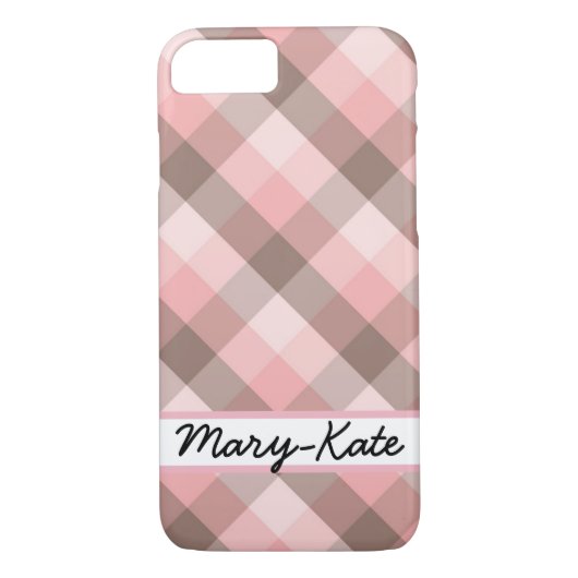 Roze en bruine speldenroze Case-Mate iPhone case (Achterkant)