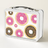 Roze en bruine spetterdonuts leuk modern (Achterkant)