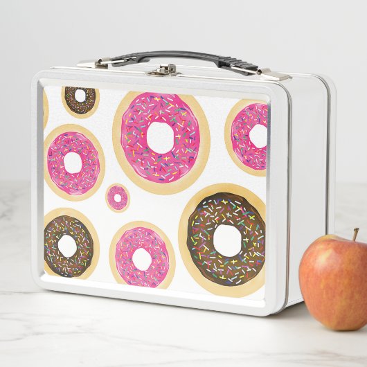 Roze en bruine sprinkhanen donuts Modern Fun Cute (In situ)