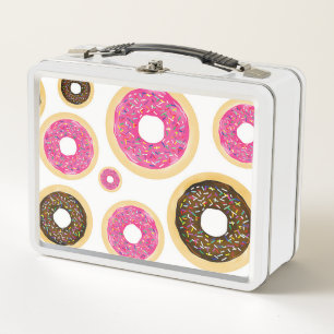 Roze en bruine sprinkhanen donuts Modern Fun Cute