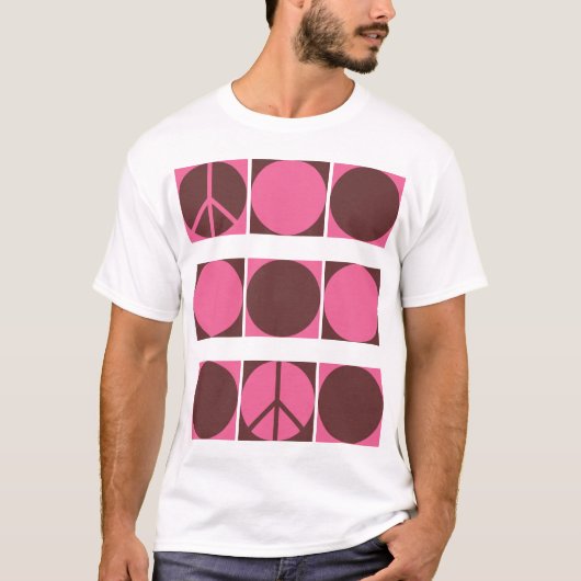 Roze en bruine Stippen T-shirt (Voorkant)