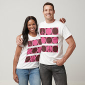 Roze en bruine Stippen T-shirt (Unisex)