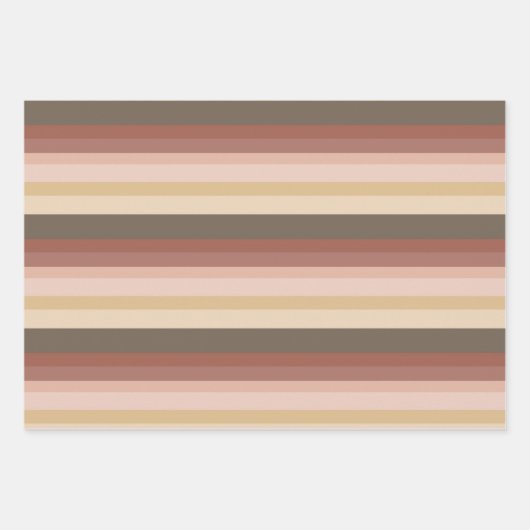 Roze en bruine streep inpakpapier vel (Voorkant 2)