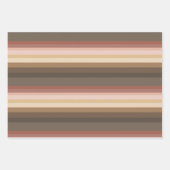 Roze en bruine streep inpakpapier vel (Voorkant)