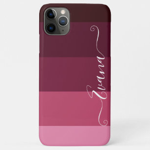 Roze en Bruine Strepen ColorBlock Personaliseer Na Case-Mate iPhone Case