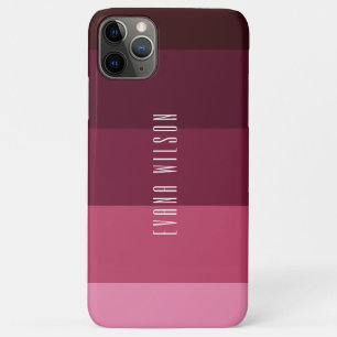 Roze en Bruine Strepen ColorBlock Personaliseer Na Case-Mate iPhone Case