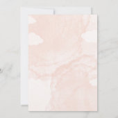 Roze en bruine waterverf babyshower uitnodiging (Achterkant)