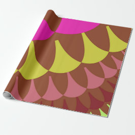 Roze en bruine weegschalen cadeaupapier