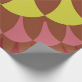 Roze en bruine weegschalen cadeaupapier (Hoek)