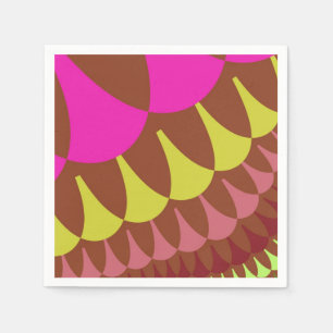 Roze en bruine weegschalen servetten