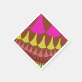 Roze en bruine weegschalen servetten (Hoek)