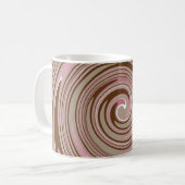 Roze en bruine wervelkolom koffiemok (Voorkant links)