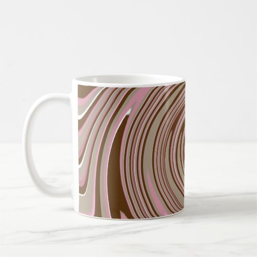 Roze en bruine wervelkolom koffiemok (Links)