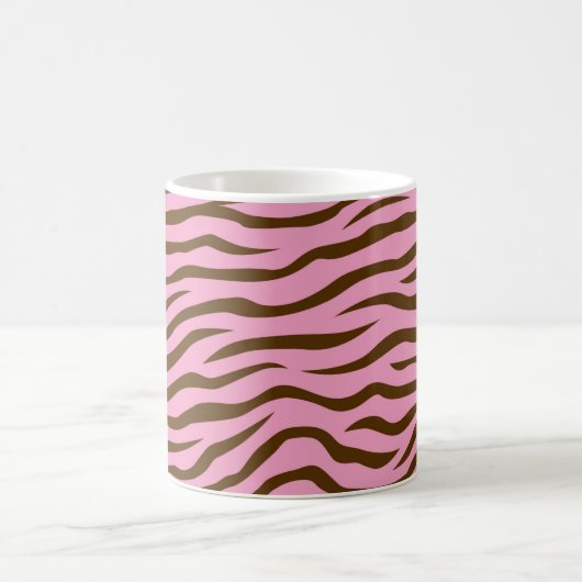 Roze en bruine zebrastripes — Dierafdrukken Koffiemok (Center)
