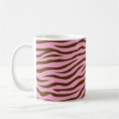 Roze en bruine zebrastripes — Dierafdrukken Koffiemok (Links)