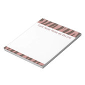 Roze en bruine zebrastripes notitieblok (Linkerzijde)