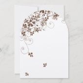 Roze en bruine zwembroeken bruiloft kaart (Achterkant)