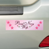 Roze en bruinzeemacht bumpersticker (Op auto)