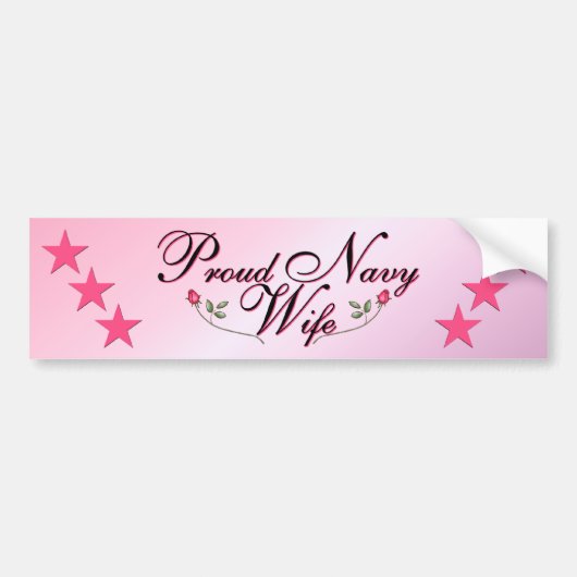 Roze en bruinzeemacht bumpersticker (Voorkant)