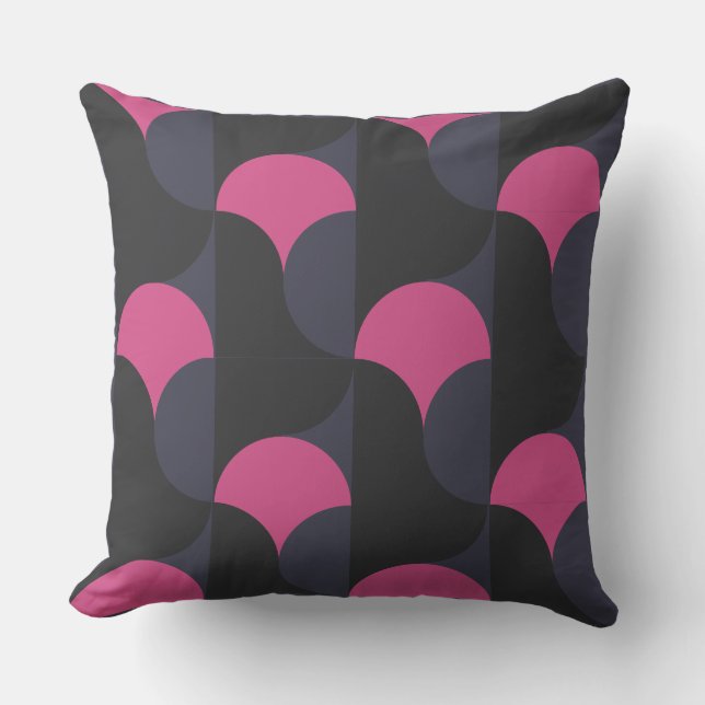 Roze en buskruitgrijs   kussen (Voorkant)