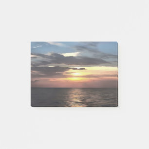 Roze en Cerulean Blue Artistic Ocean Sunrise Post-it® Notes