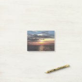 Roze en Cerulean Blue Artistic Ocean Sunrise Post-it® Notes (Op bureau)