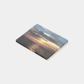 Roze en Cerulean Blue Artistic Ocean Sunrise Post-it® Notes (Schuin)
