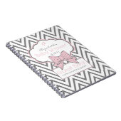 Roze en Chevron Baby shower Guest Book- Notitieboek (Rechterzijde)